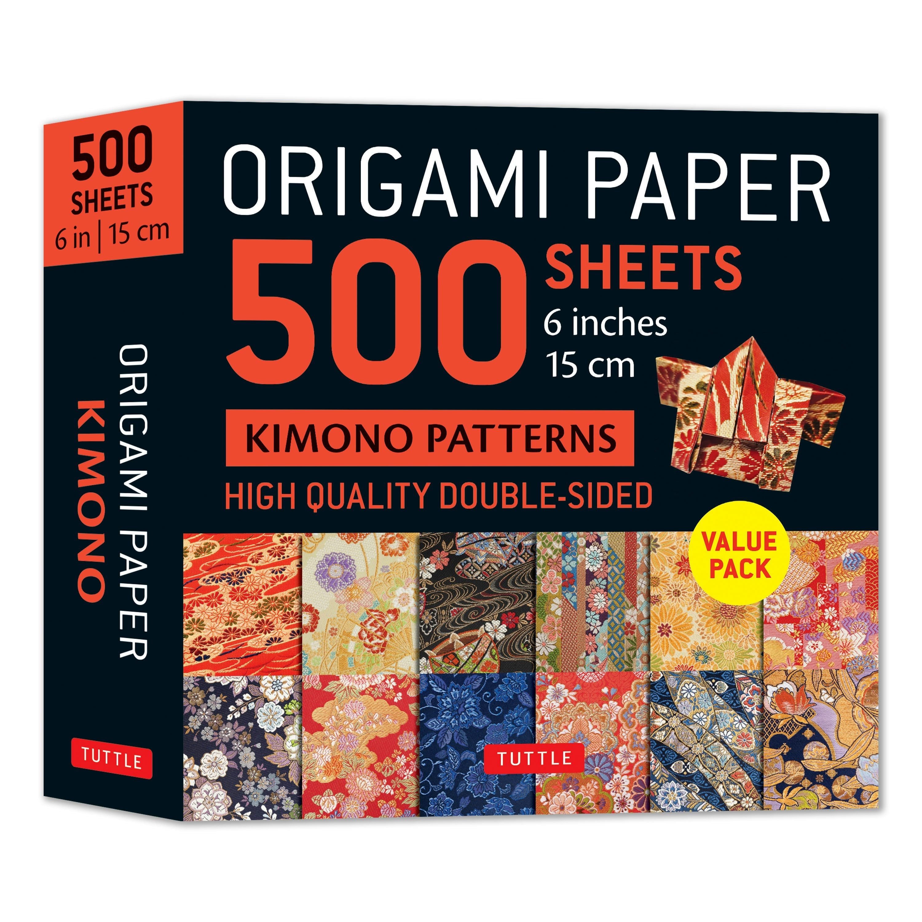 Book cover image for Origami Paper 500 sheets Kimono Flowers 6" (15 cm) ISBN: 9780804857017