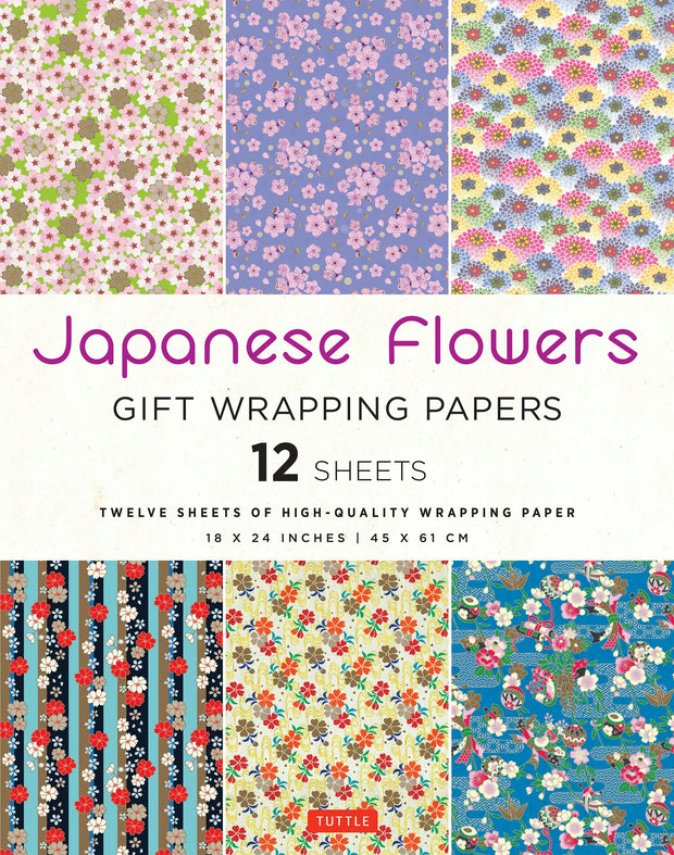 Cover image for Japanese Flowers Gift Wrapping Papers - 12 sheets, isbn: 9780804857321