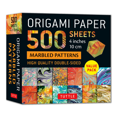 Cover image for Origami Paper 500 sheets Marbled Patterns 4" (10 cm), isbn: 9780804857345