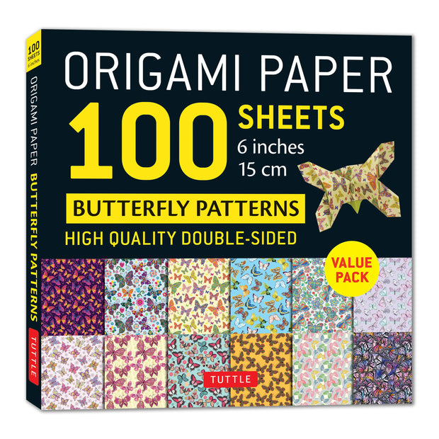 Cover image for Origami Paper 100 Sheets Butterfly Patterns 6" (15 cm), isbn: 9780804857505