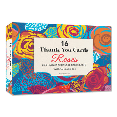 Cover image for 16 Thank You Cards, Roses, isbn: 9780804857826