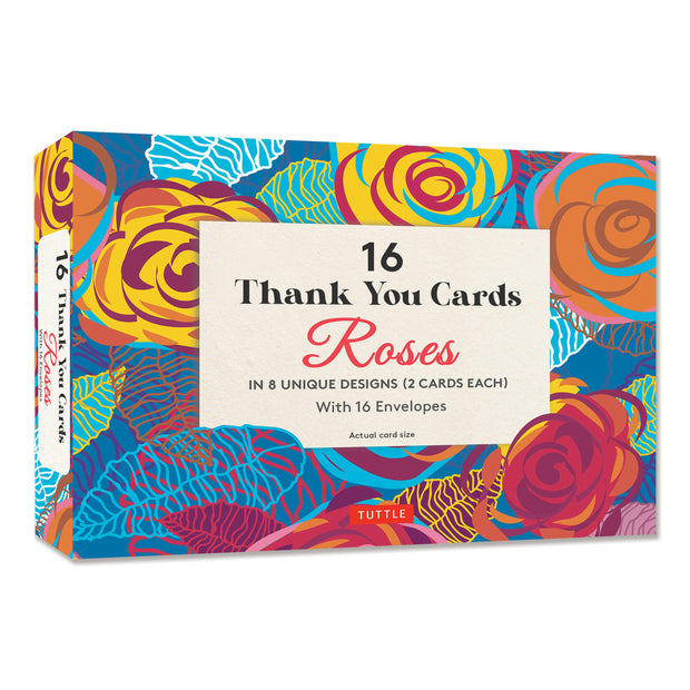 Cover image for 16 Thank You Cards, Roses, isbn: 9780804857826