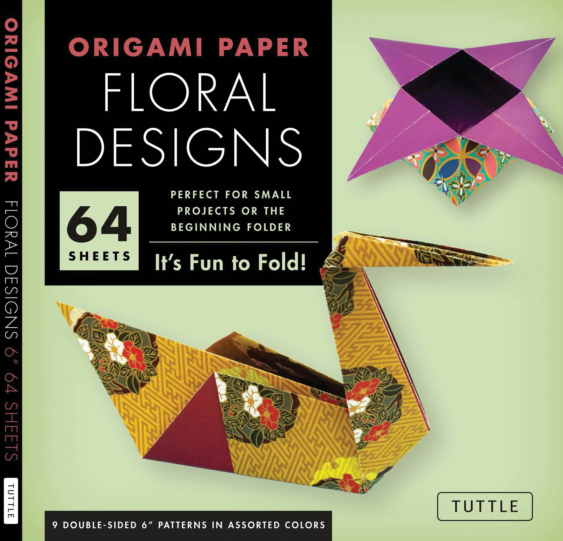 Origami Paper - Floral Designs - 6" - 60 Sheets