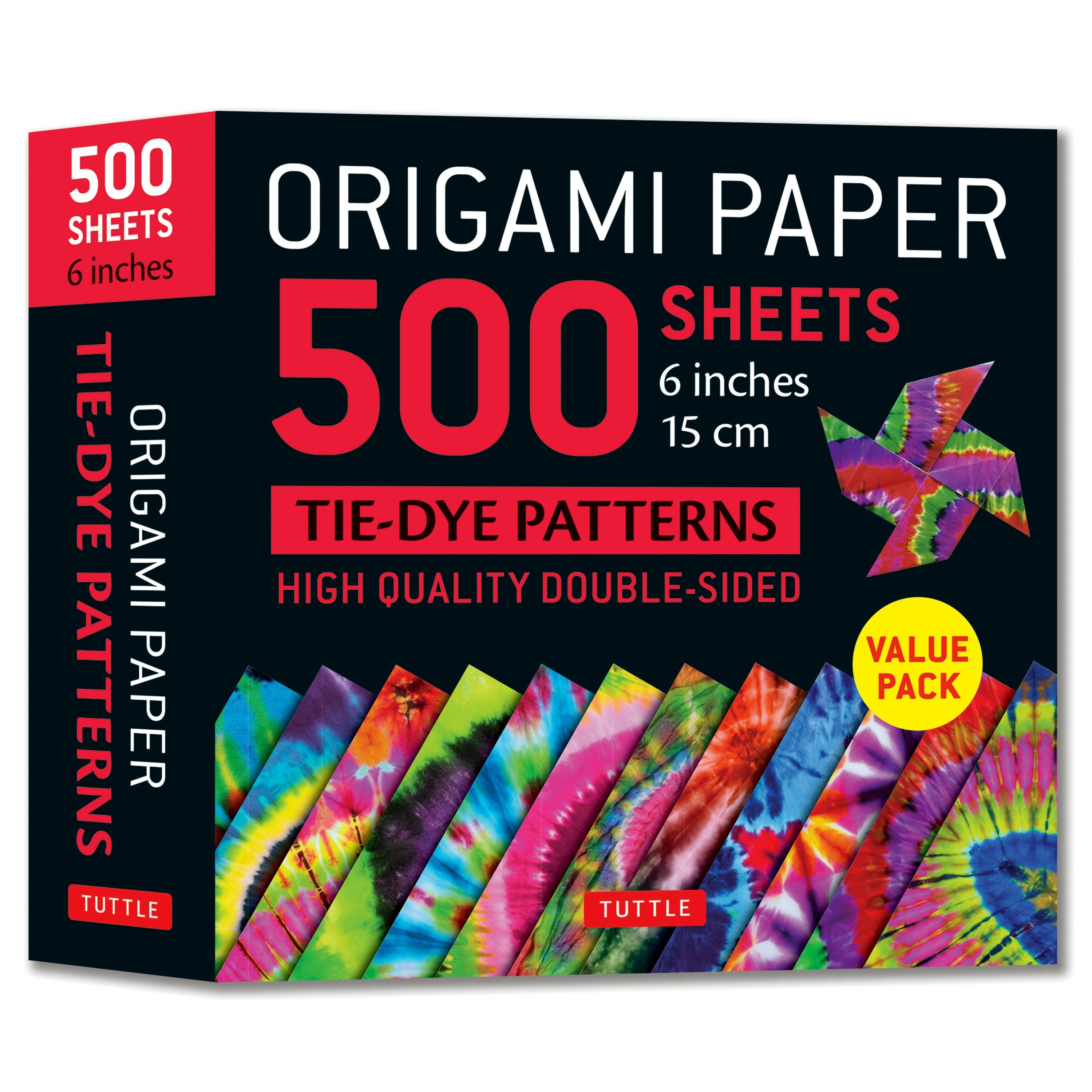 Book cover image for Origami Paper 500 sheets Tie-Dye Patterns 6" (15 cm) ISBN: 9780804858694