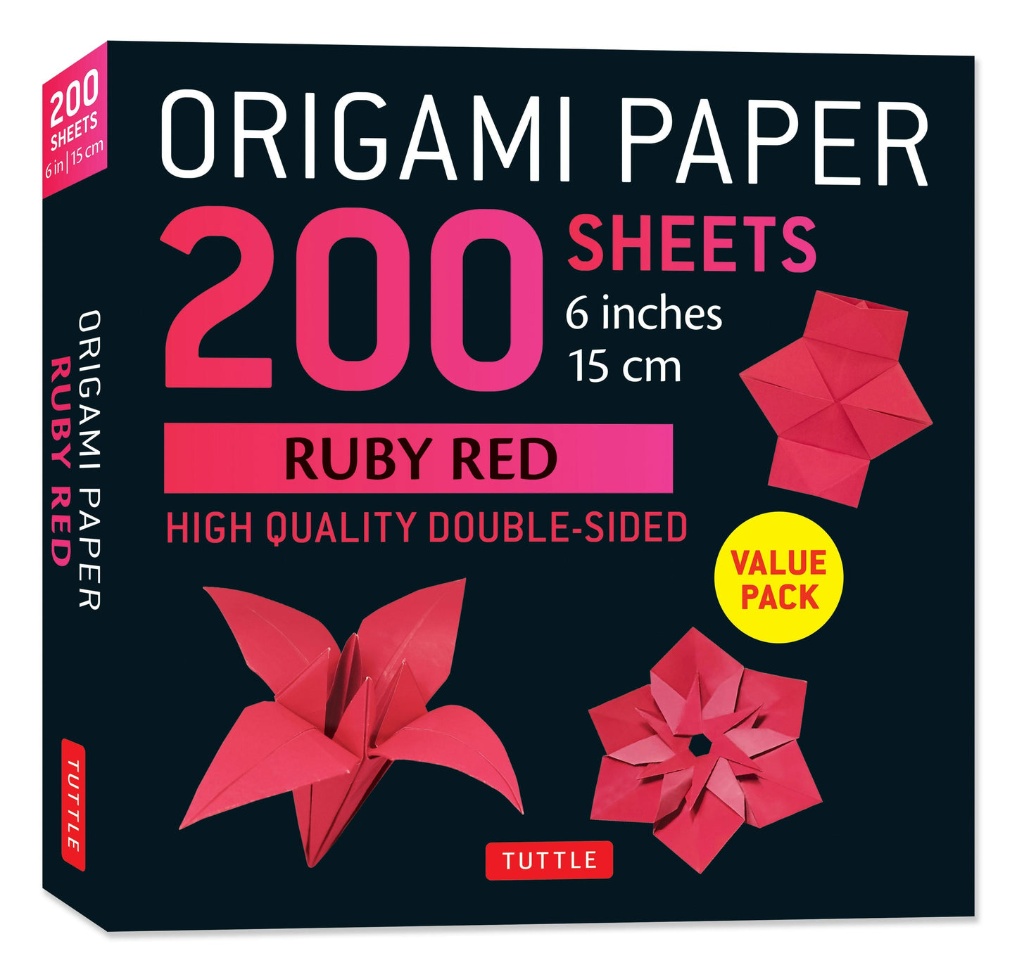 Book cover image for Origami Paper 200 sheets Ruby Red 6" ISBN: 9780804858915