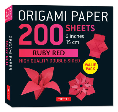 Cover image for Origami Paper 200 sheets Ruby Red 6", isbn: 9780804858915