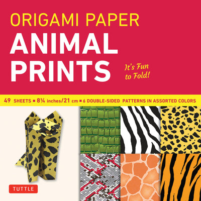Cover image for Origami Paper - Animal Prints - 8 1/4" - 49 Sheets, isbn: 9780804859745