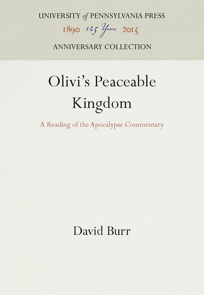 Cover image for Olivi's Peaceable Kingdom, isbn: 9780812232271