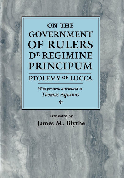 Cover image for On the Government of Rulers, isbn: 9780812233704