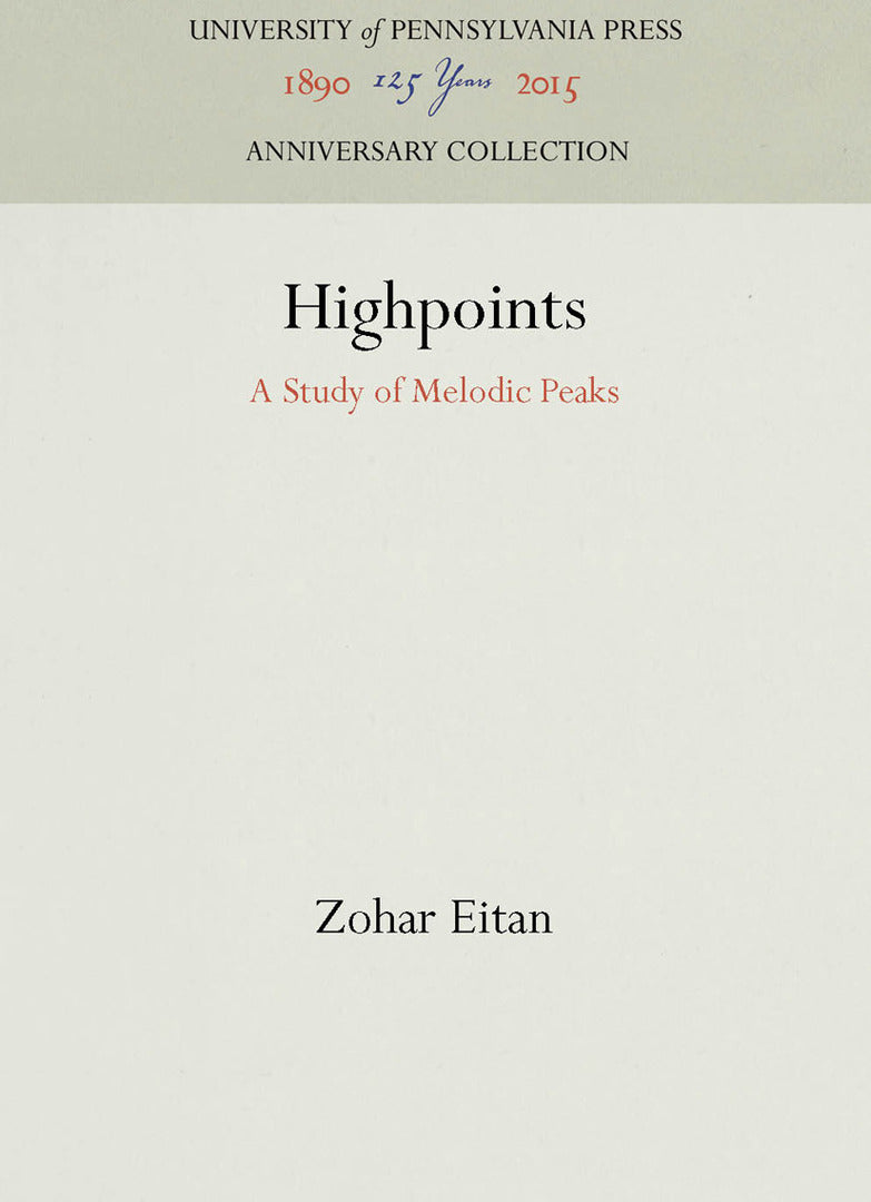 Cover image for Highpoints ISBN 9780812234053