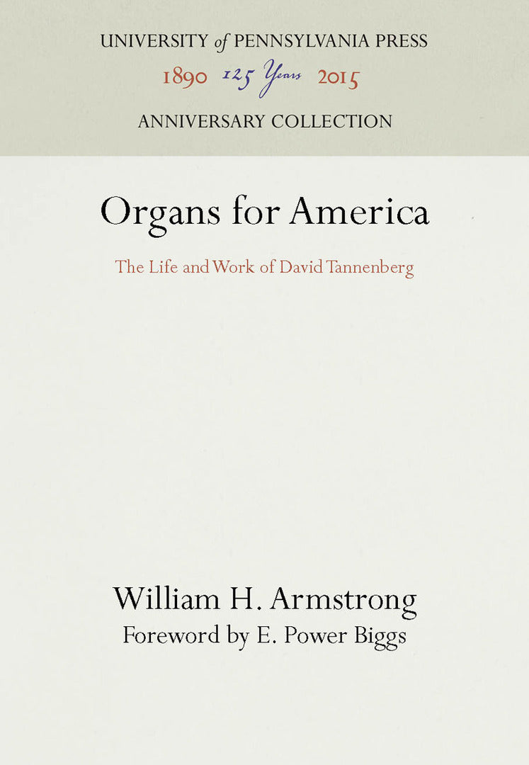 Cover image for Organs for America ISBN 9780812275544