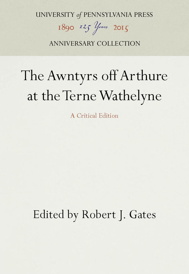 Cover image for The Awntyrs off Arthure at the Terne Wathelyne, isbn: 9780812275872