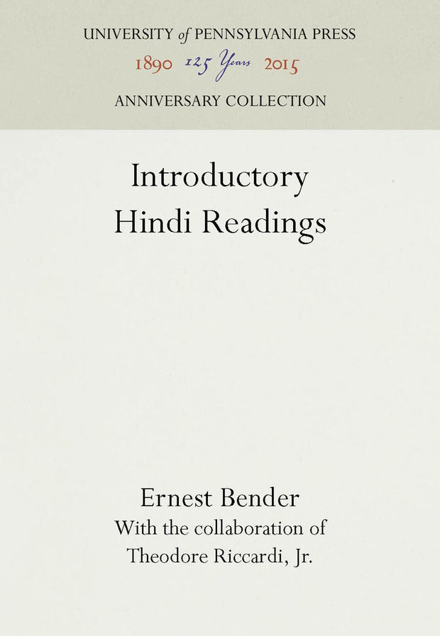Cover image for Introductory Hindi Readings, isbn: 9780812276268