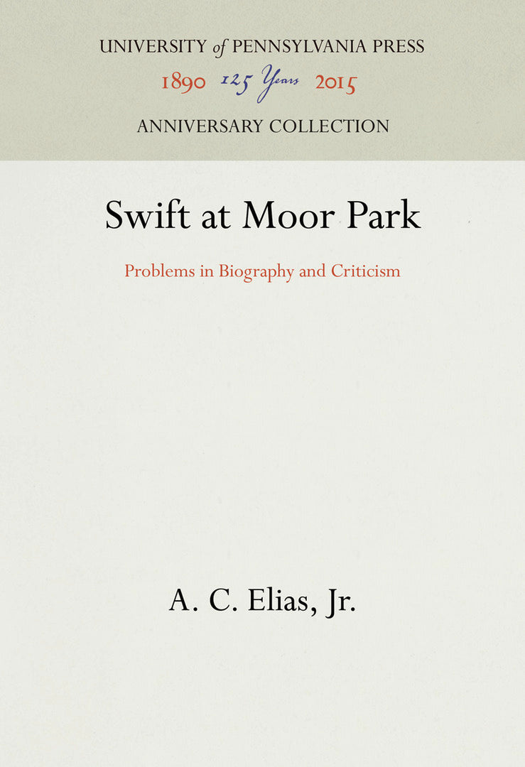 Cover image for Swift at Moor Park ISBN 9780812278224