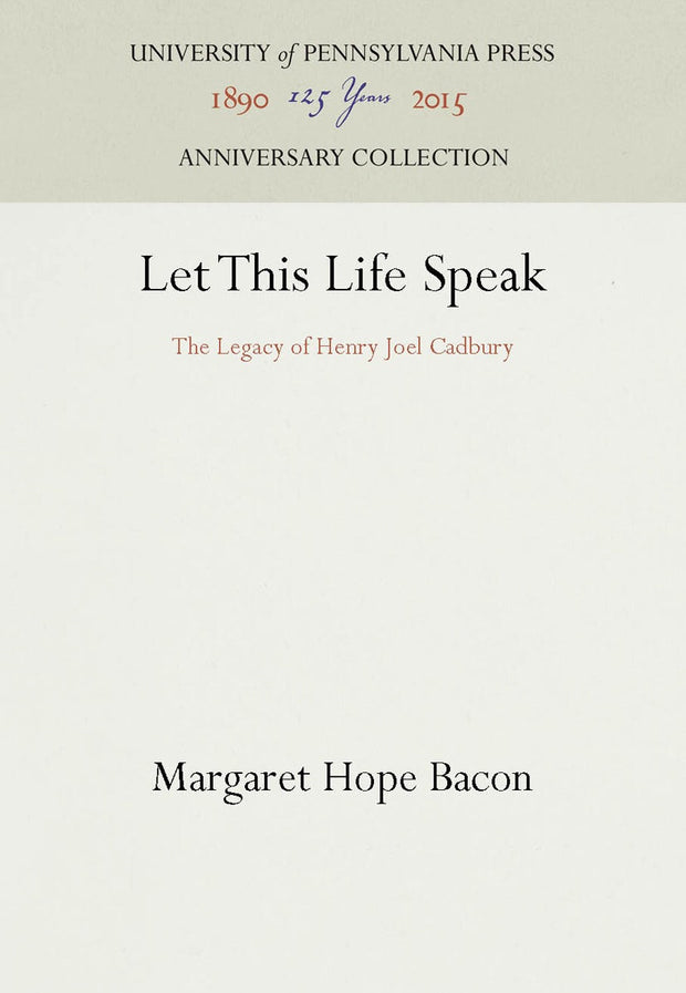 Cover image for Let This Life Speak, isbn: 9780812280456