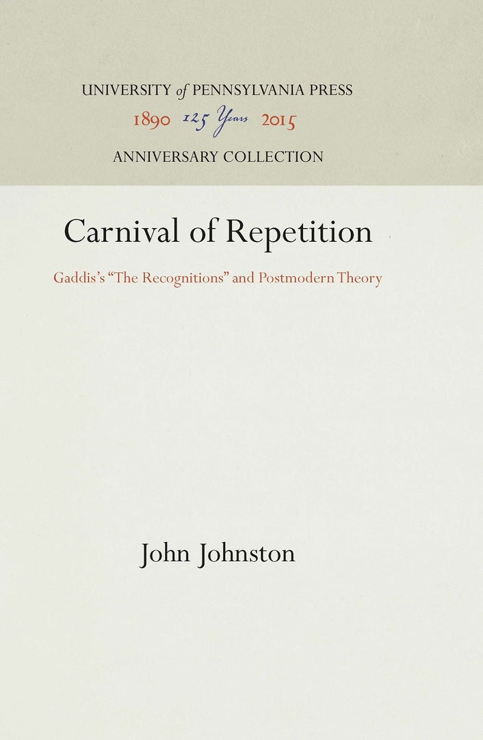 Cover image for Carnival of Repetition ISBN 9780812281798