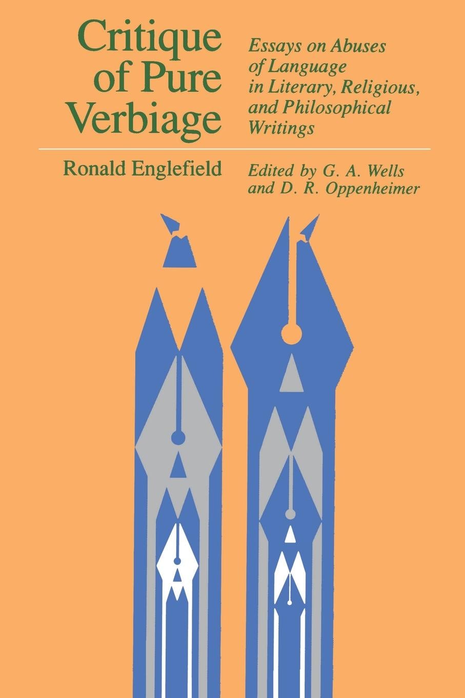Book cover image for Critique of Pure Verbiage ISBN: 9780812691085