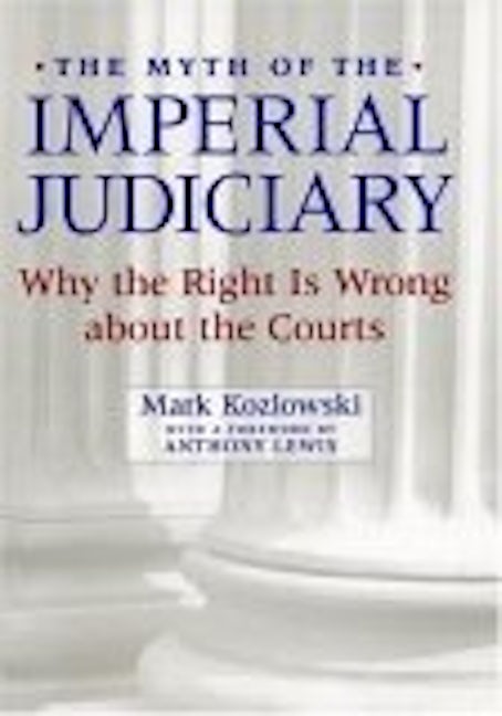Book cover image for The Myth of the Imperial Judiciary ISBN: 9780814747759