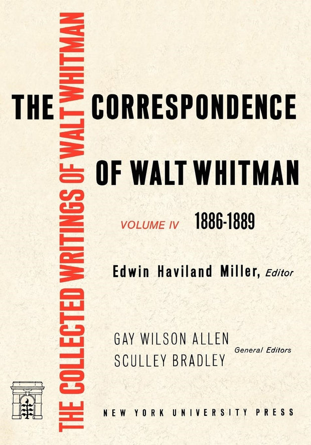 Cover image for The Correspondence of Walt Whitman (Vol. 4), isbn: 9780814759783