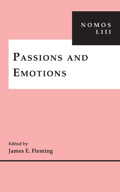 Cover image for Passions and Emotions, isbn: 9780814760215