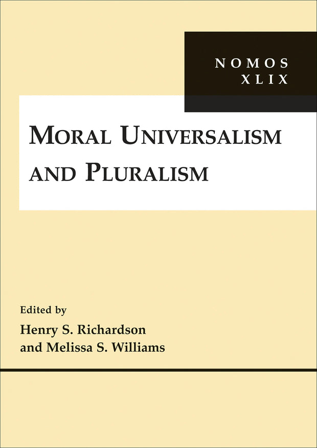 Cover image for Moral Universalism and Pluralism, isbn: 9780814777206