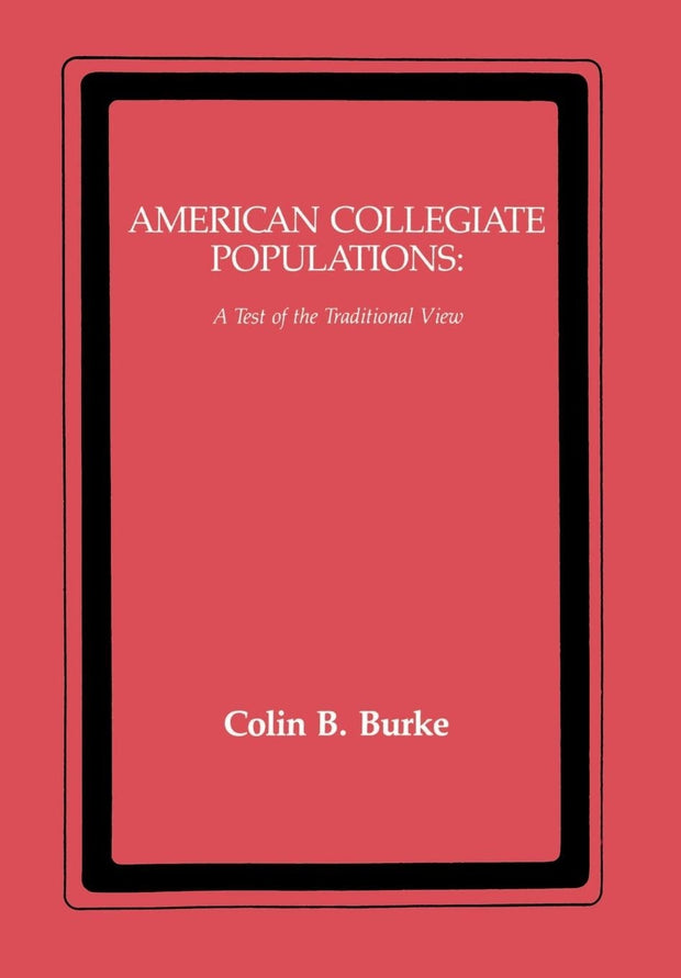 Cover image for American Collegiate Populations, isbn: 9780814786291