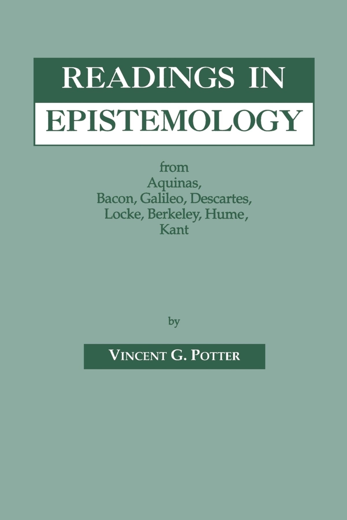Cover image for Readings in Epistemology ISBN 9780823214938