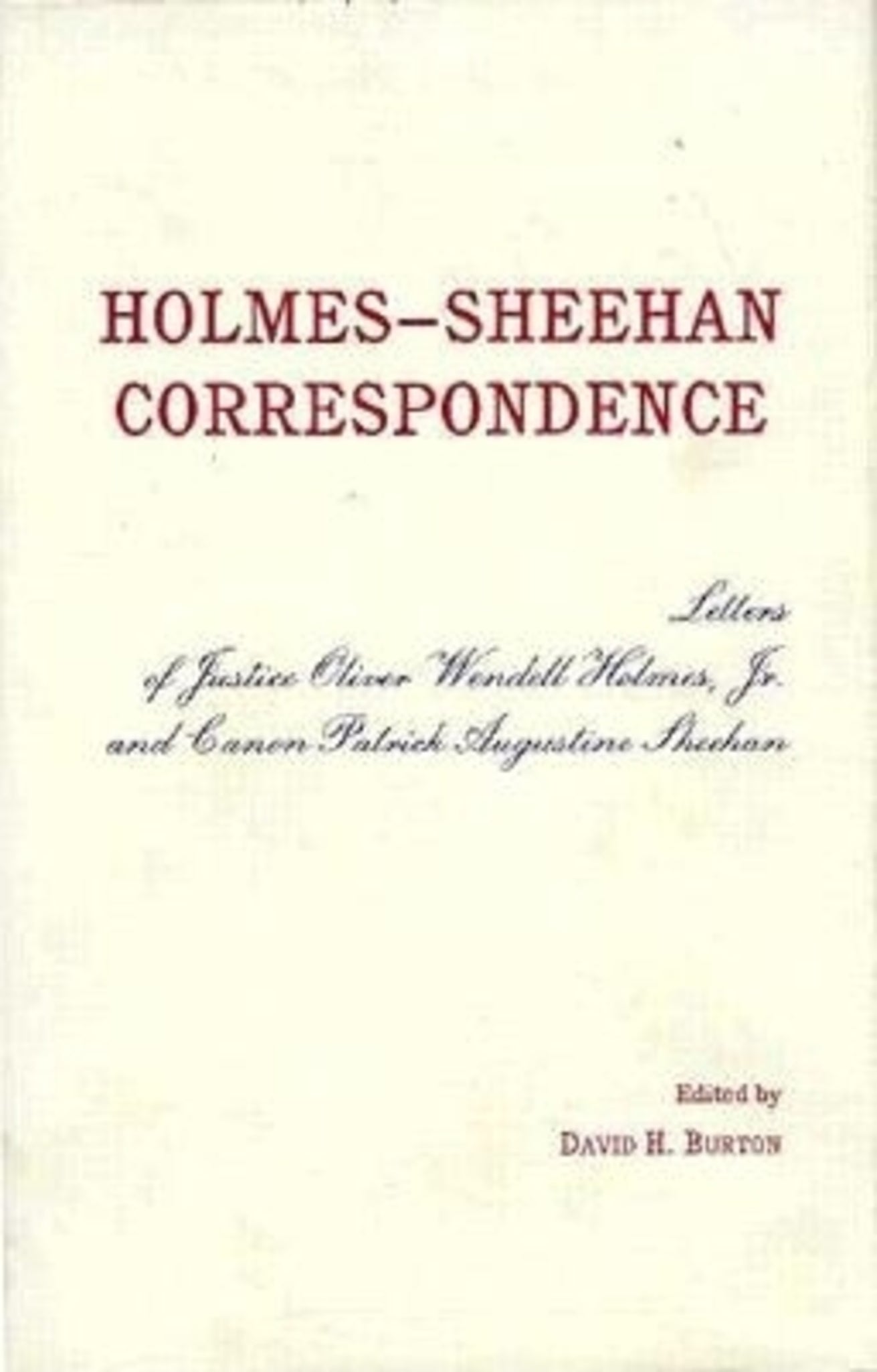 Cover image for The Holmes-Sheehan Correspondence ISBN 9780823215256