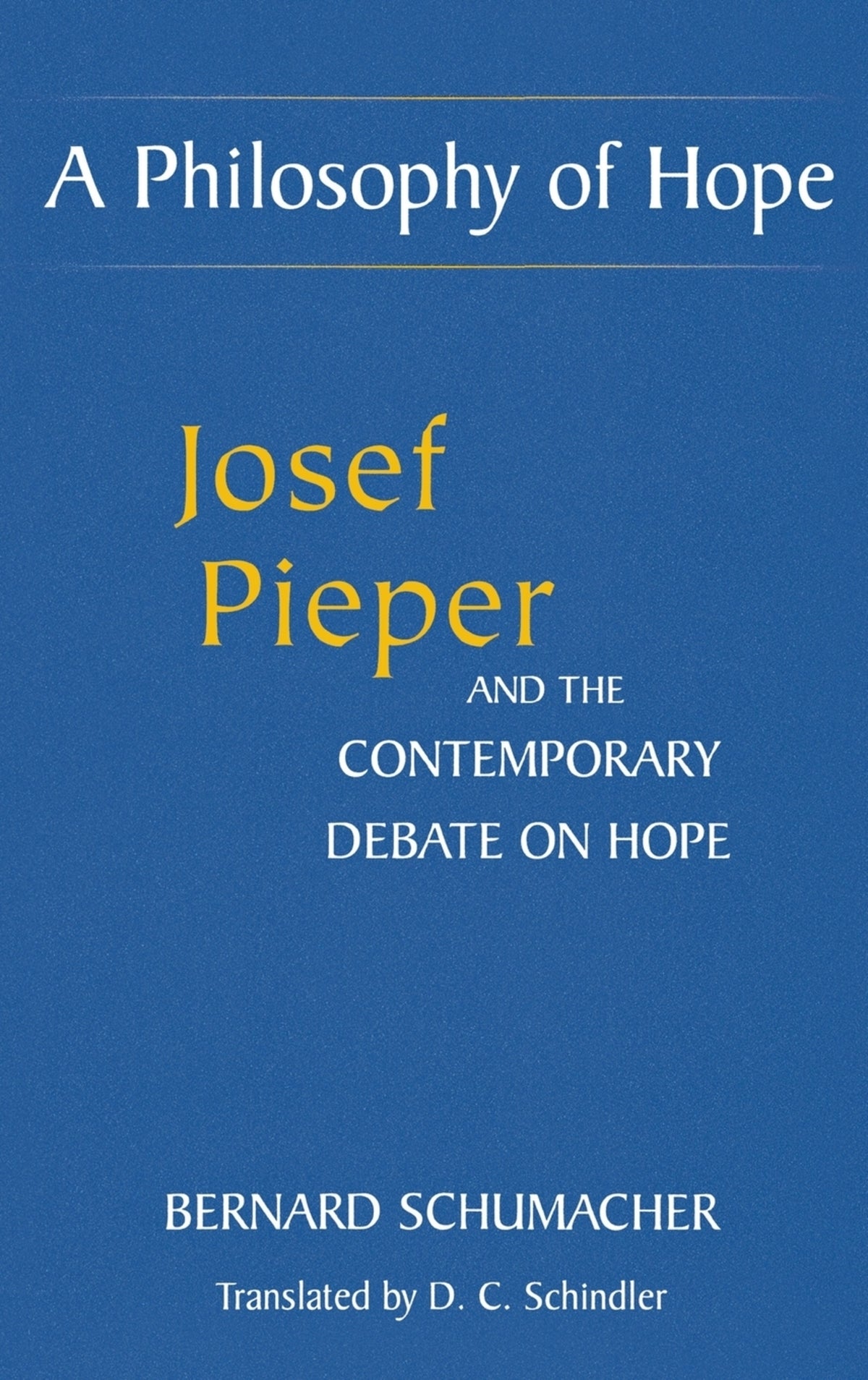 Cover image for A Philosophy of  Hope ISBN 9780823222810