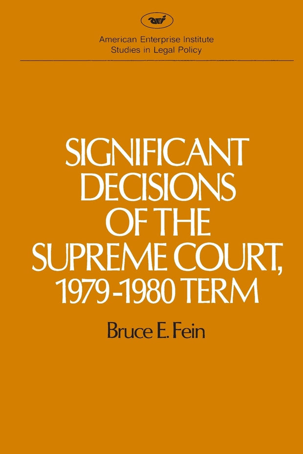 Cover image for Significant Decisions of the Supreme Court 1979-80, isbn: 9780844735689