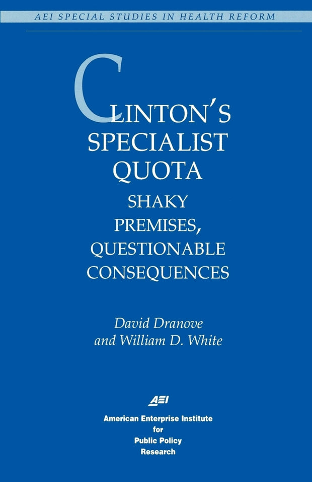 Cover image for Clinton's Specialist Quota:, isbn: 9780844770246