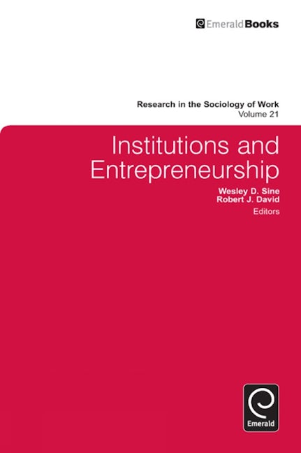 Book cover image for Institutions and Entrepreneurship ISBN: 9780857242396