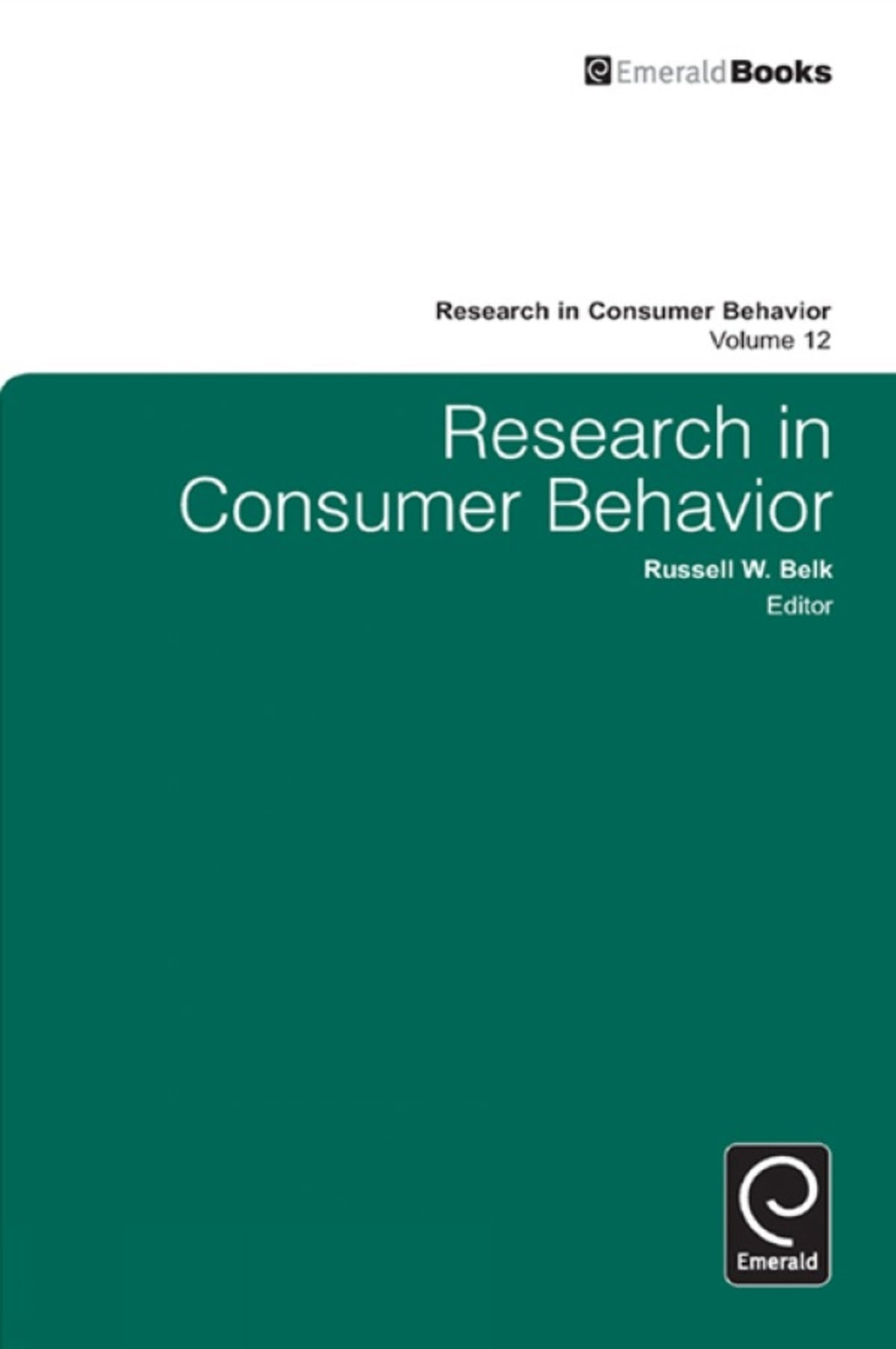 Cover image for Research in Consumer Behavior ISBN 9780857244437