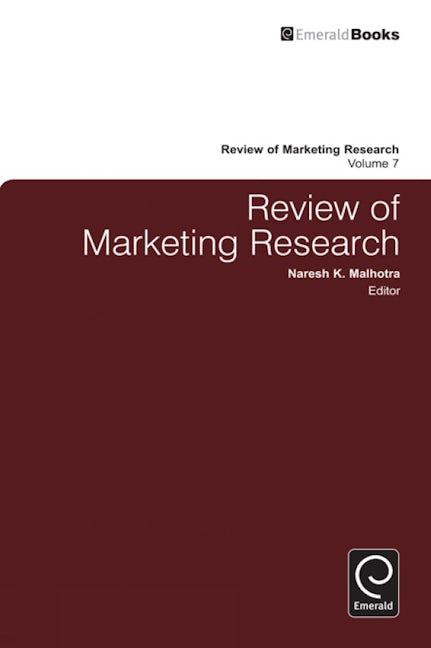 Book cover image for Review of Marketing Research ISBN: 9780857244758