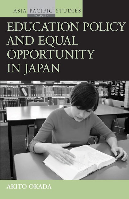 Book cover image for Education Policy and Equal Opportunity in Japan ISBN: 9780857452672