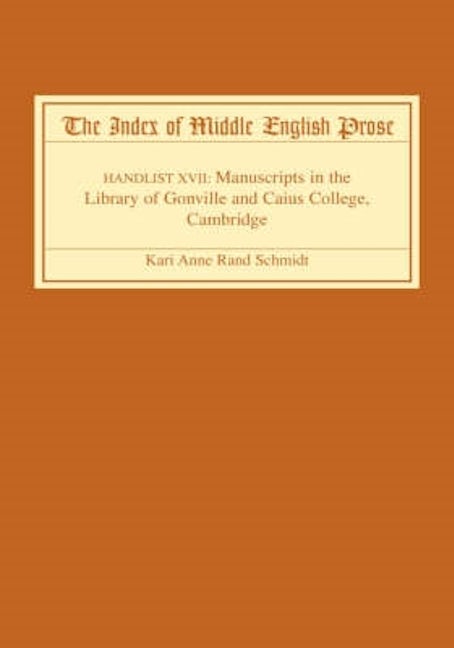 The Index of Middle English Prose