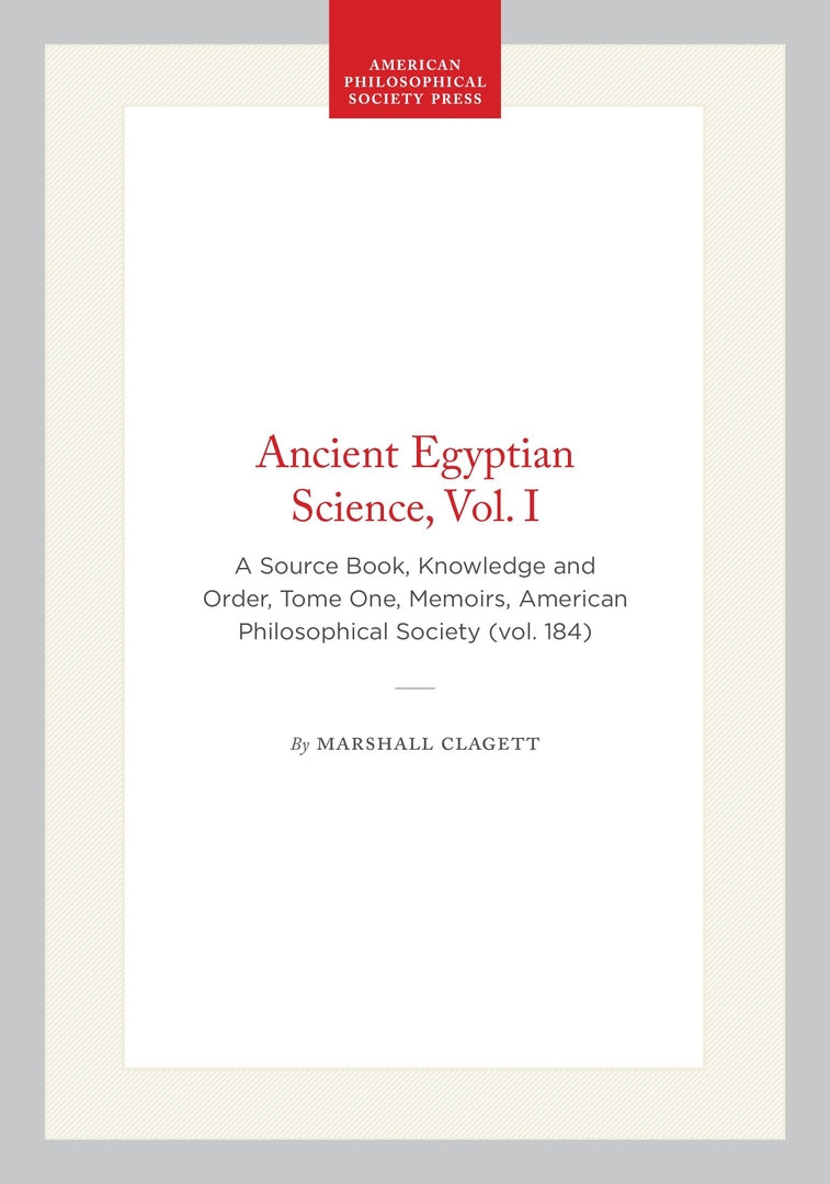 Ancient Egyptian Science, Vol. I