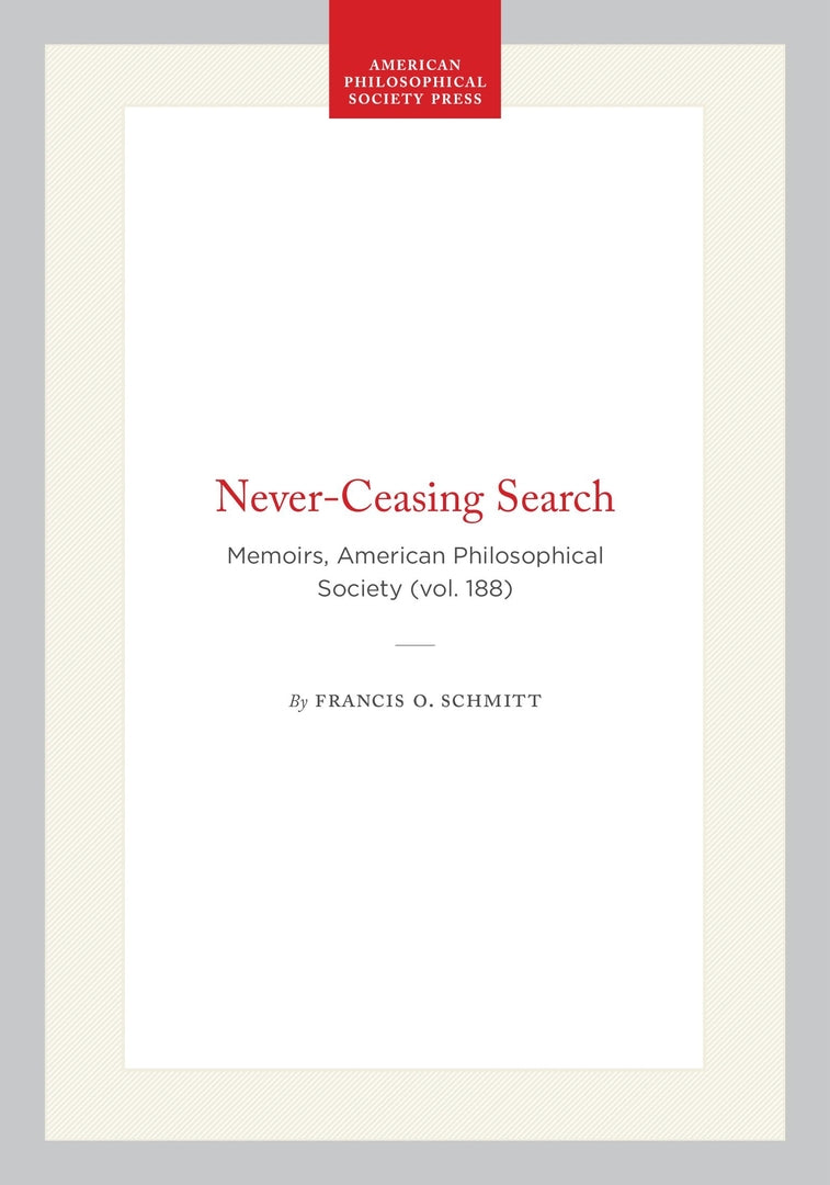 Cover image for Never-Ceasing Search ISBN 9780871691880