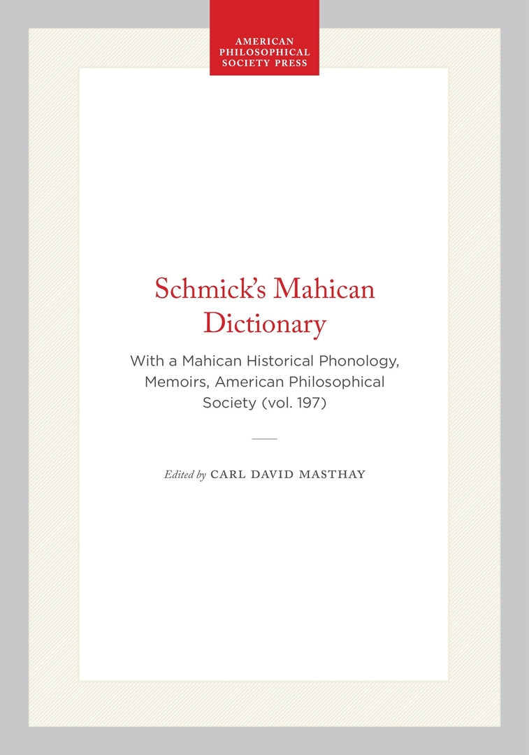 Cover image for Schmick's Mahican Dictionary ISBN 9780871691972