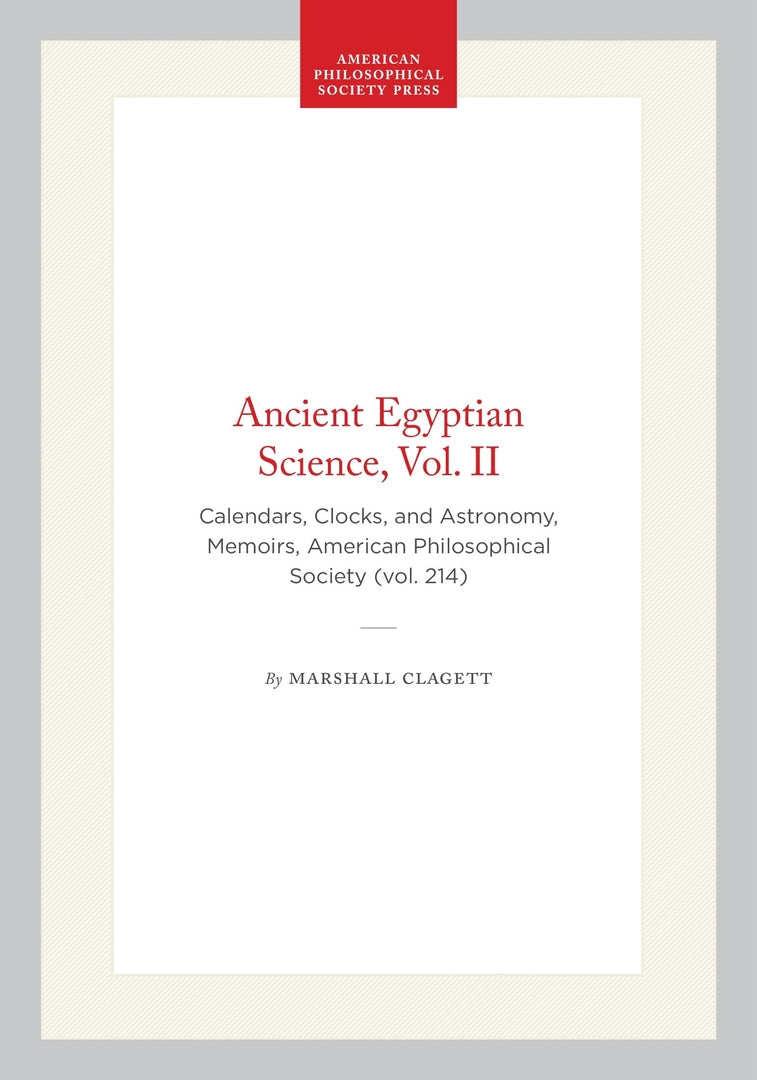 Cover image for Ancient Egyptian Science, Vol. II ISBN 9780871692146