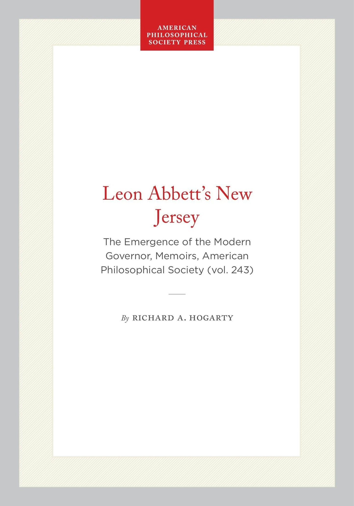 Book cover image for Leon Abbett's New Jersey ISBN: 9780871693259