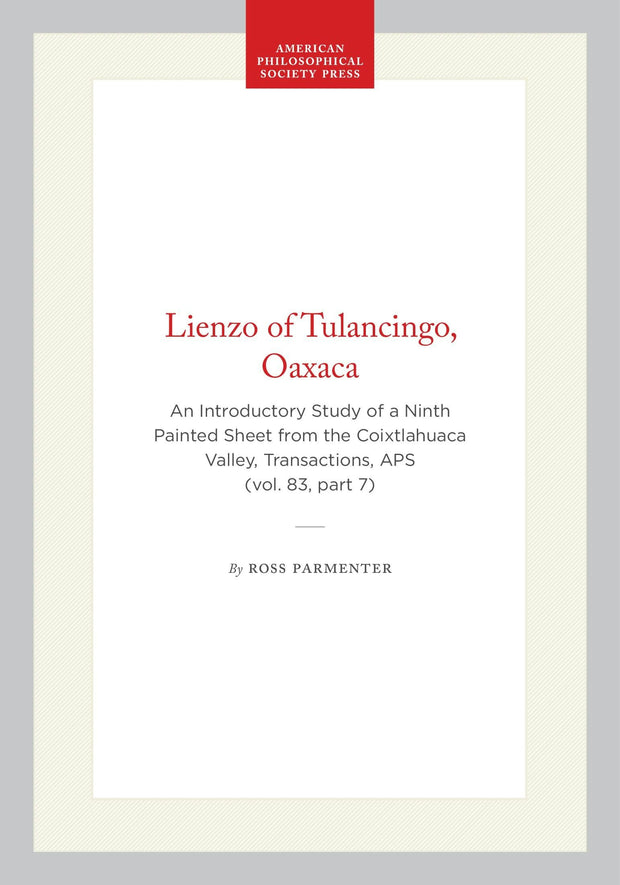 Cover image for Lienzo of Tulancingo, Oaxaca, isbn: 9780871693303