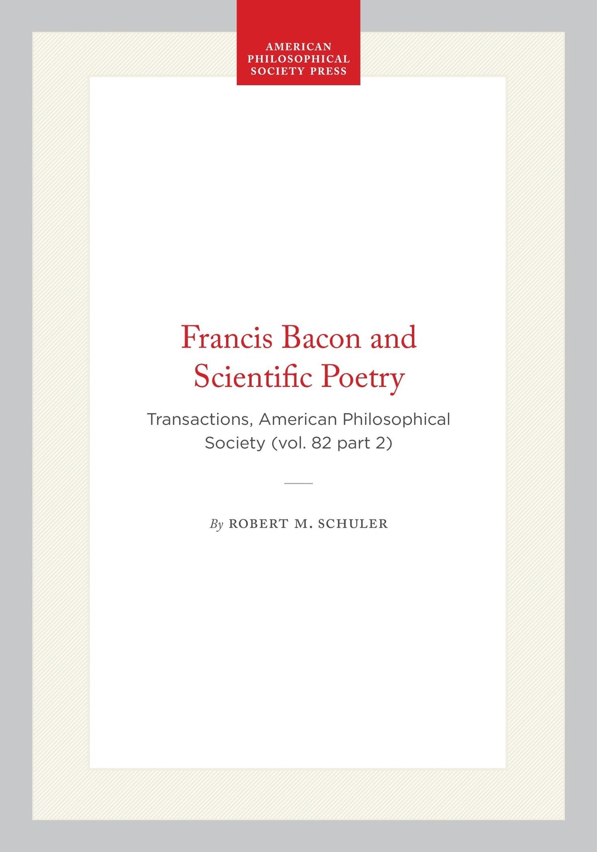 Francis Bacon and Scientific Poetry