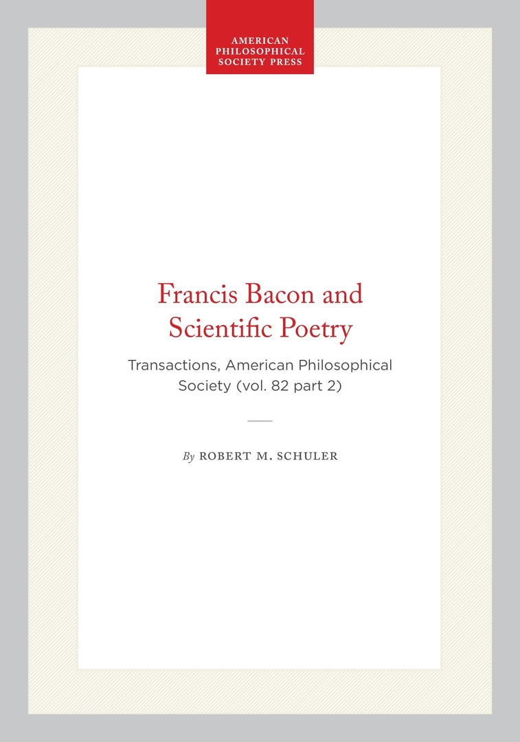 Cover image for Francis Bacon and Scientific Poetry ISBN 9780871696229