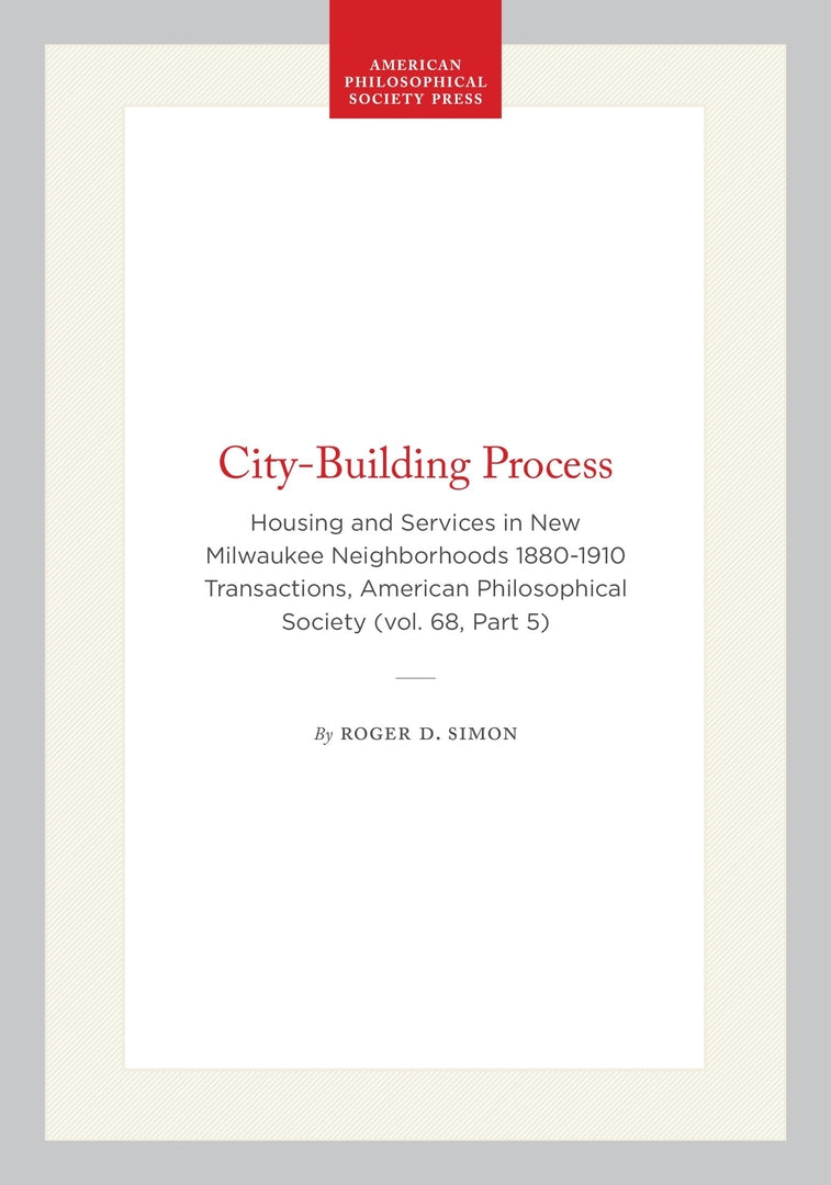 Cover image for City-Building Process ISBN 9780871696854