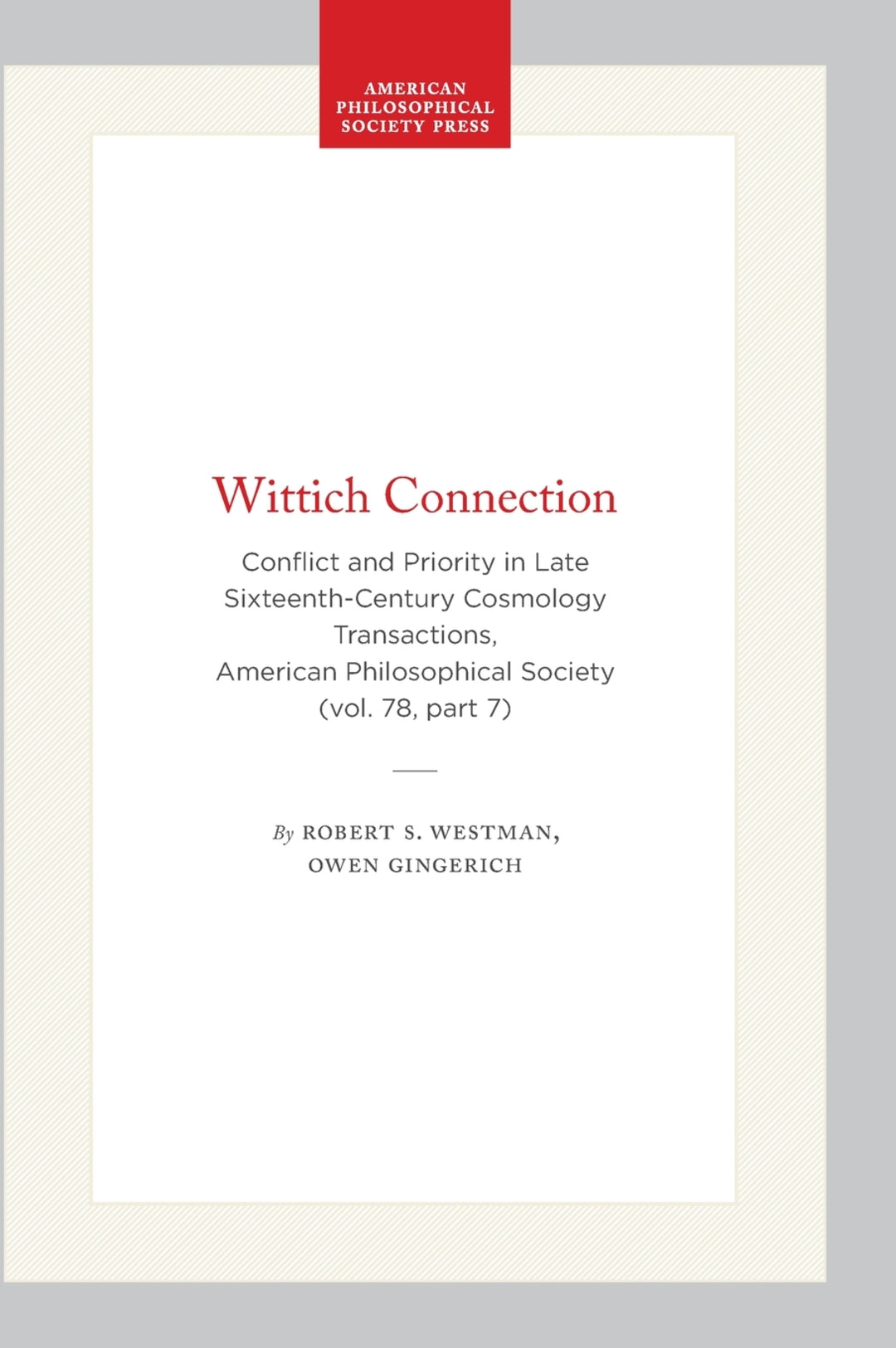 Cover image for Wittich Connection ISBN 9780871697875