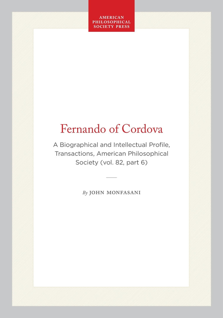 Cover image for Fernando of Cordova ISBN 9780871698261