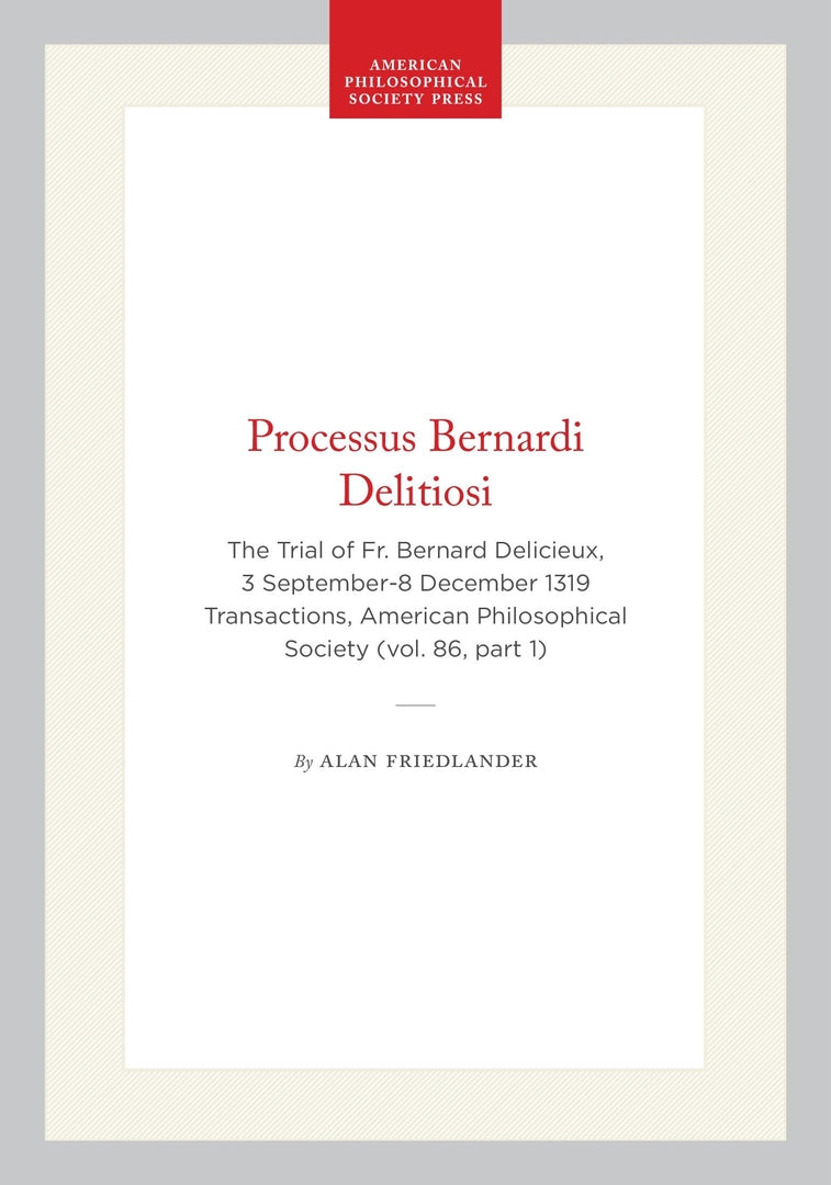 Cover image for Processus Bernardi Delitiosi ISBN 9780871698612