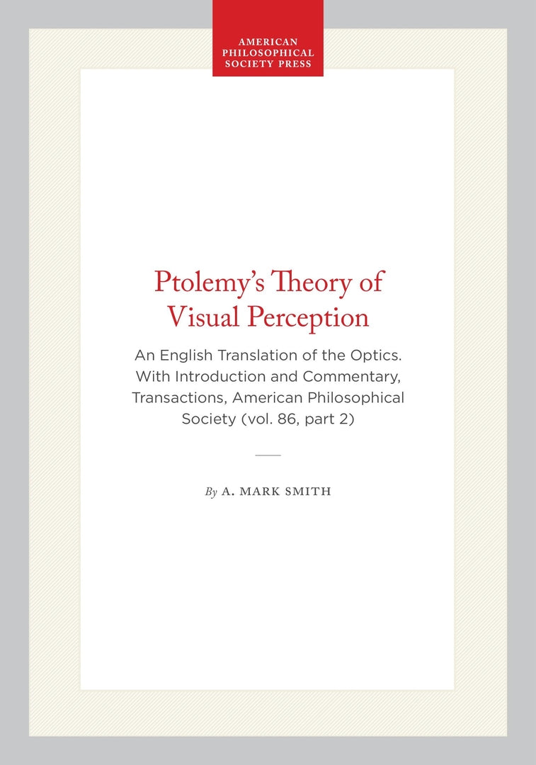 Cover image for Ptolemy's Theory of Visual Perception ISBN 9780871698629