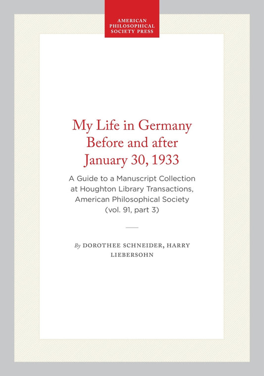 My Life in Germany Before and after January 30, 1933